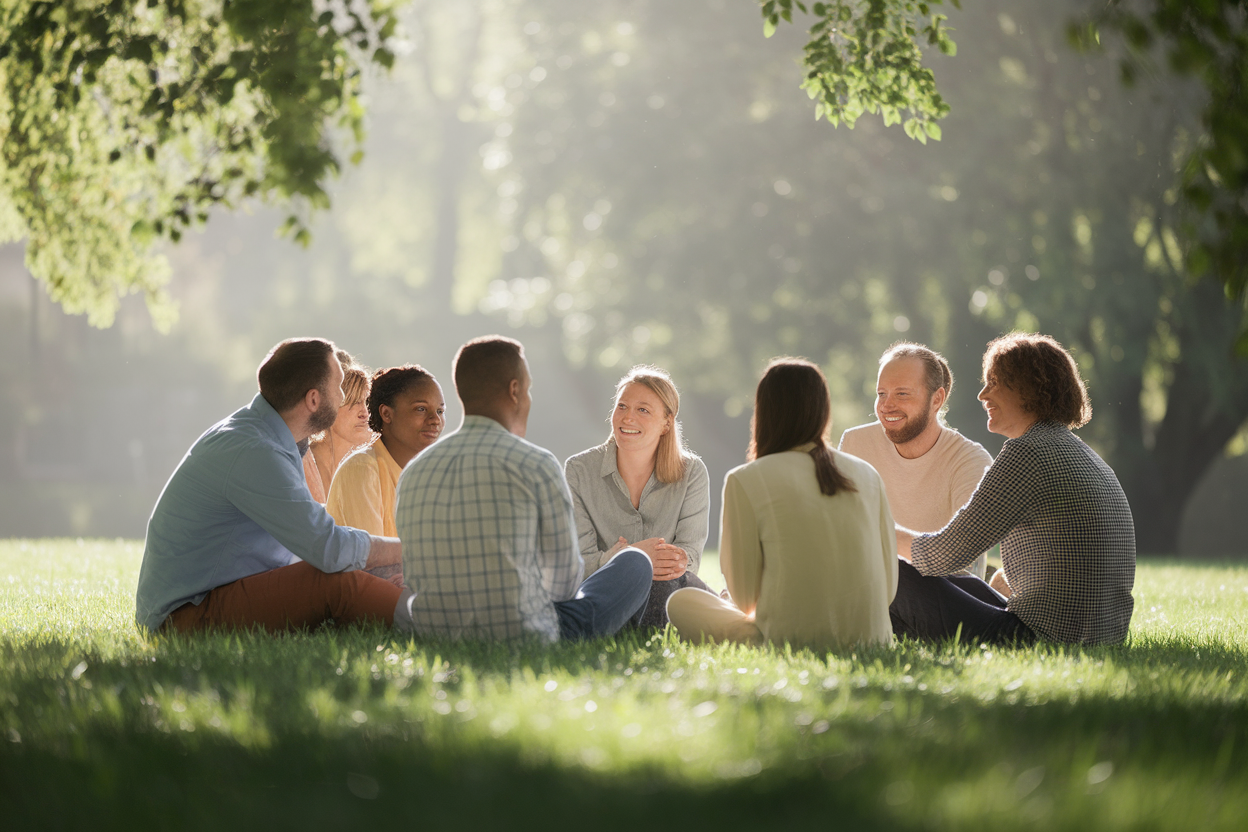 groupe-diversite-cercle-discussion-parc