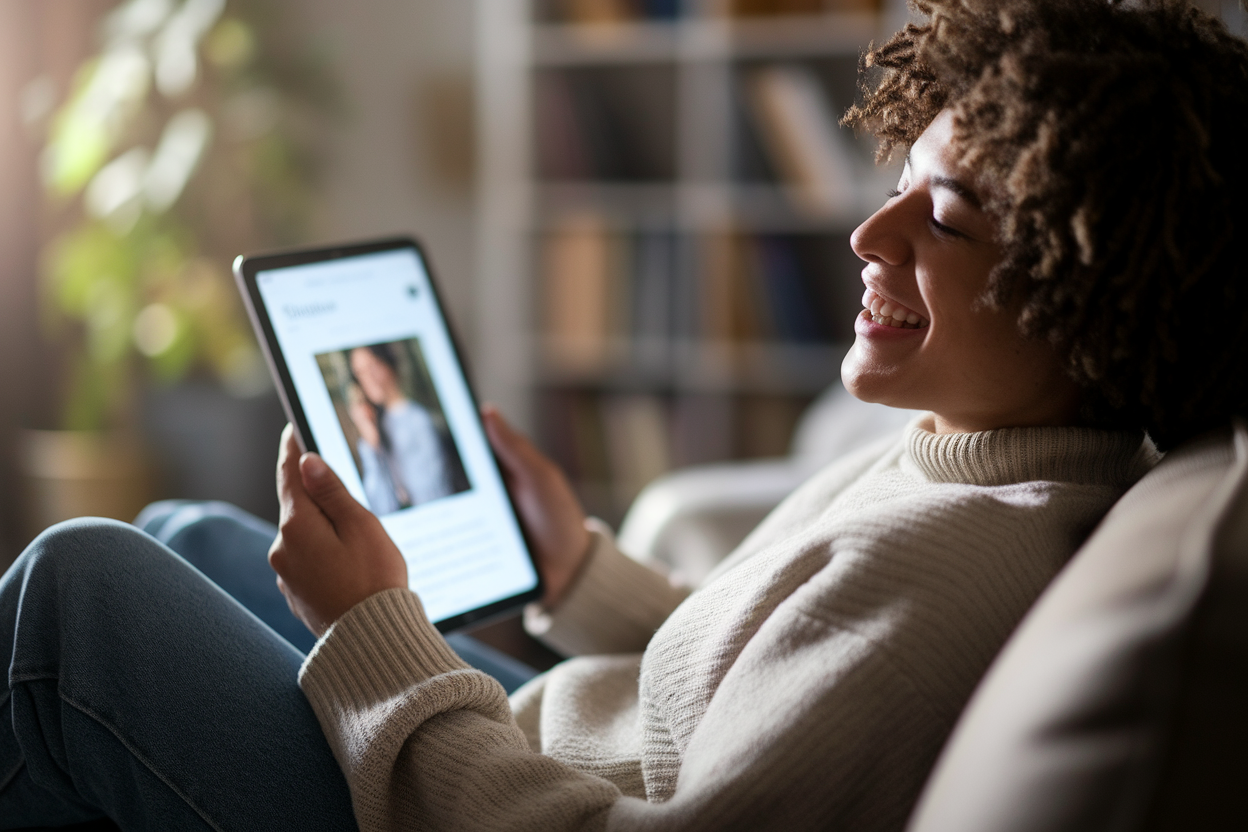 personne-joyeuse-canape-tablette-bibliotheque