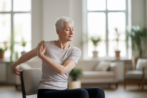 senior-yoga-chaise-salon-lumineux