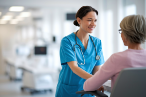 soignant-patient-assis-medical-moderne