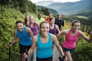 groupe-randonneurs-tenues-sportives-montagnes-verdure