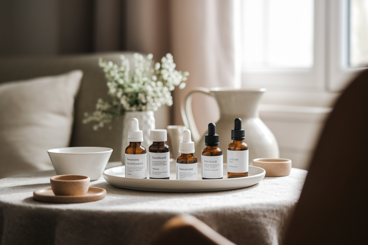 table-homeopathiques-bouteilles-lumiere-chaude