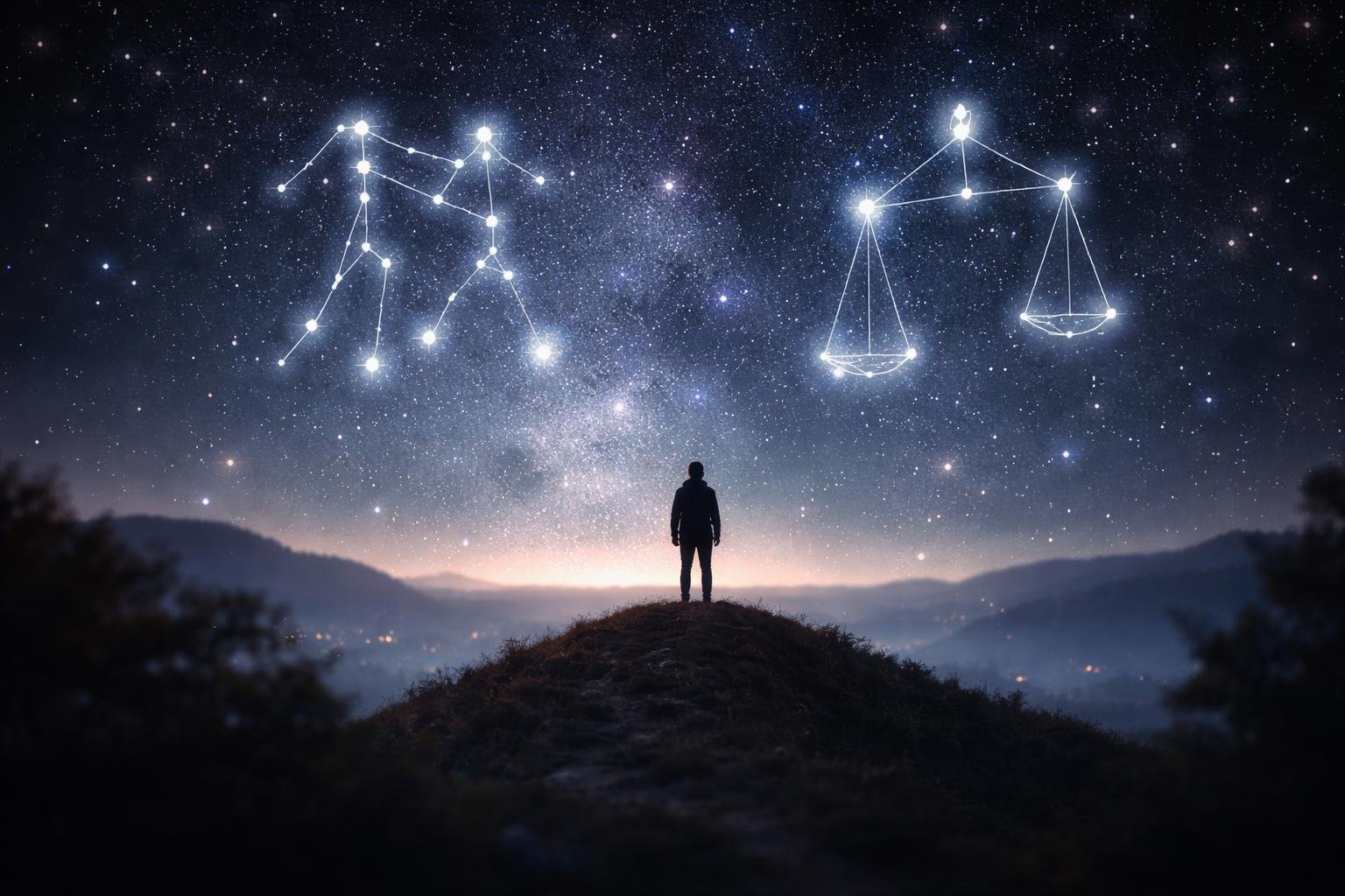 silhouette-colline-ciel-etoile-constellations