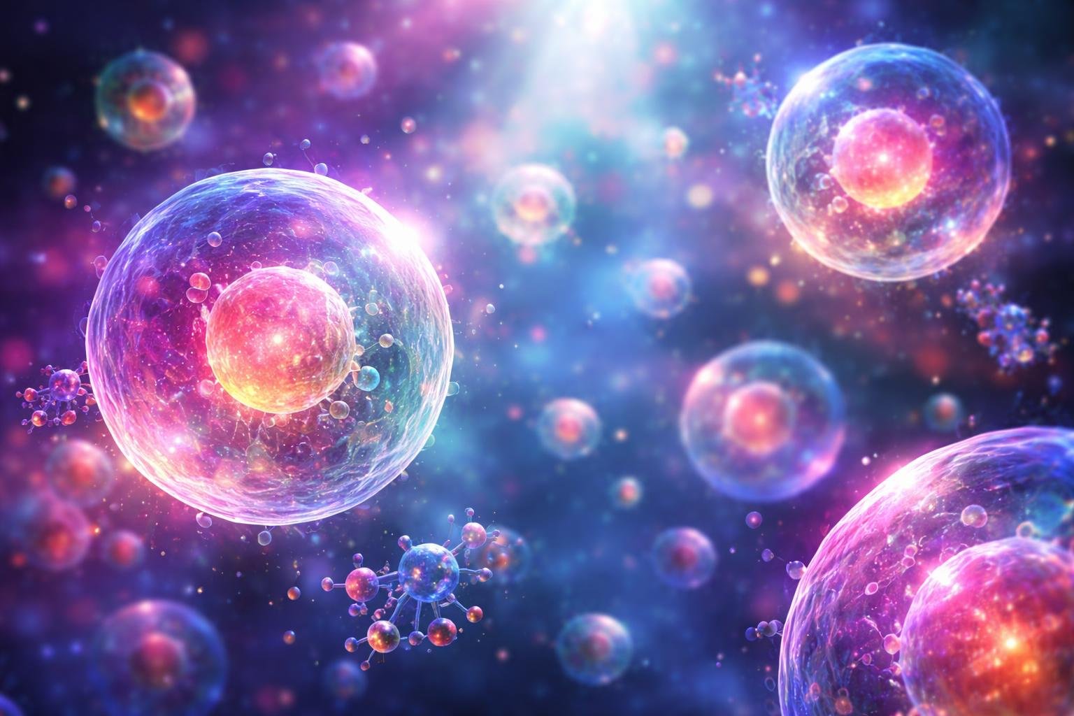 cellules-abstraites-molecules-couleurs-lumiere