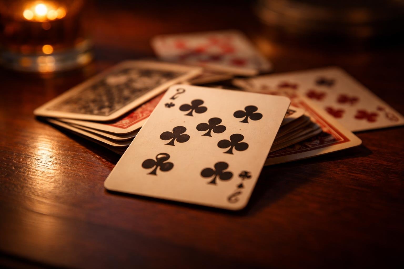 jeu-cartes-sept-trefle-table-bois