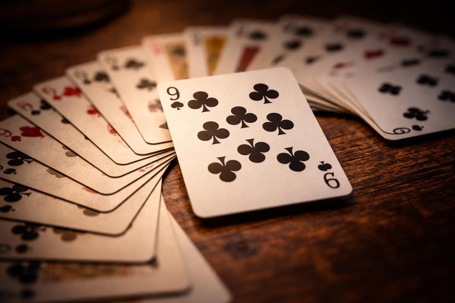 jeu-cartes-neuf-trefle-table