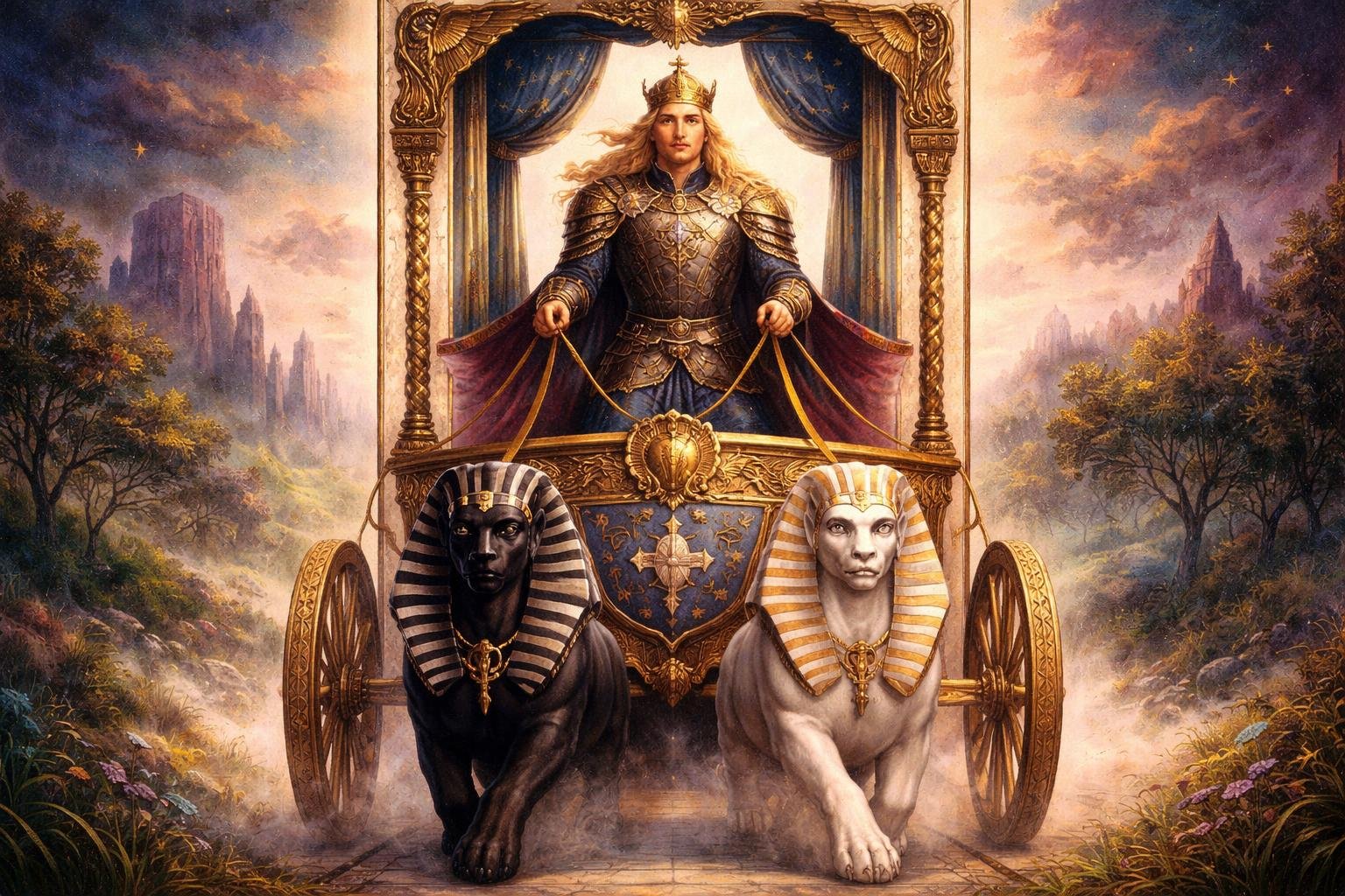 chariot-tarot-sphinx-paysage-mystique