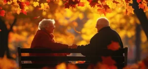 couple-de-personnes-agés-sur-un-banc-sous-les-arbres-en-automne bien-etre-psy-therapie.fr