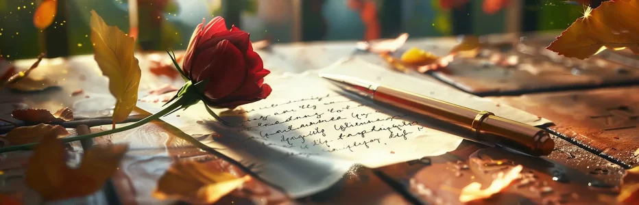 écriture-une-lettre-et-une-rose-pour-se-détendre